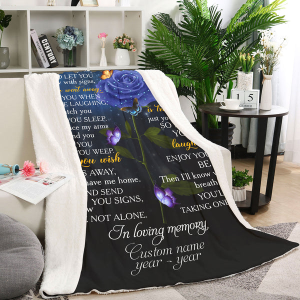 Memorial Blanket| As I Sit In The Heaven - Custom Image Blanket | Meaningful Remembrance Fleece Throw, Deepest Grief Sympathy Gift for Loss of Son, Mother, Father, Grandmother, Grandfather| T218