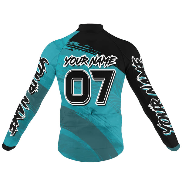 Lets ride Custom Men Cycling Jersey racing blue grunge shirt mountain biking gear Cycling gift idea| SLC02