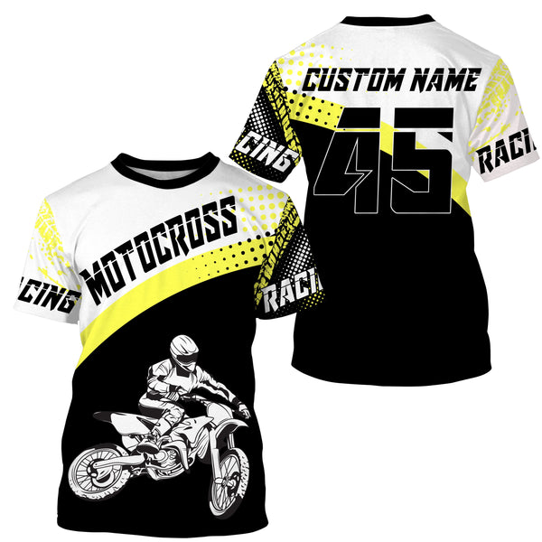 Custom motocross jersey UPF30+ men women kid unisex dirt bike racing off-road motorcycle racewear NMS1004