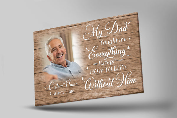 Personalized Memorial Gift for loss of Dad loving memory deepest sympathy canvas for loss of Dad VTQ99