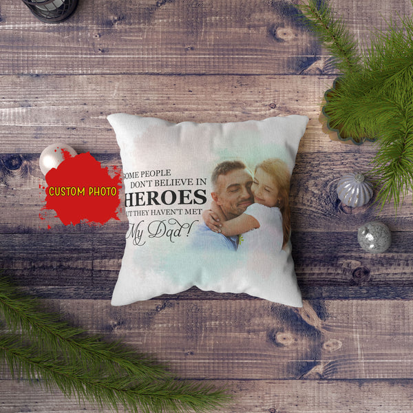 Dad Personalized Pillow (Insert Included) My Dad My Hero Father's Day Gift for Daddy 1-side Print| NPL102