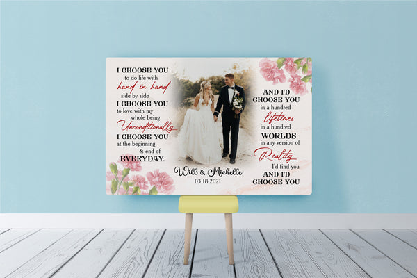 I Choose You Customized Canvas| Personalized  Gifts for Him for Her| Best Anniversary Wall  Art for Him| Gifts for Lover| Wedding Gifts  on Valentine’s Day, Christmas, Birthday CP205 Myhifu