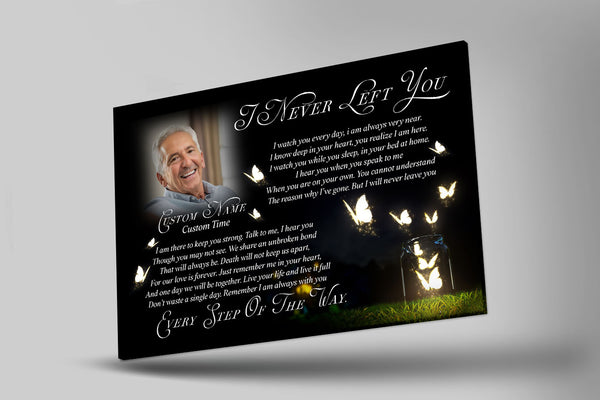 Personalized Memorial Canvas for loss of loved one I Never Left You deepest sympathy gifts VTQ103