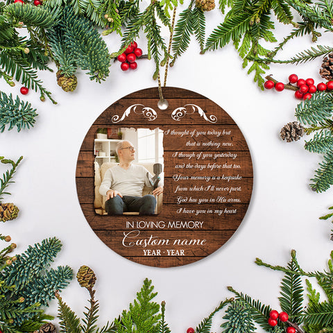 Custom memorial christmas ornament, sympathy ornament, remembrance ornament, bereavement gift| ONT24