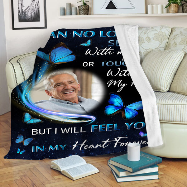 Personalized Memorial Blanket, I Can No Longer See You, Remembrance Throw Blanket Sympathy Gift| N1737