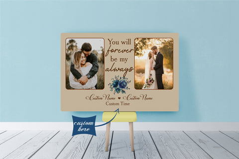 Personalized Anniversary Canvas for Couple| Custom Thought Gift for Husband, Gift for Wife, Gift for Her, Gift for Him on Valentine's Day, Wedding Anniversary, Christmas| JC460