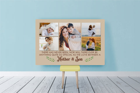 Custom Canvas for Mom| Mother and Son Photo Collage Wall Art| Mom Gift for Mother's Day Gift JC844