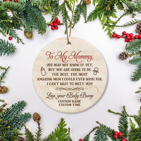 New Mom Ornament| To My Mommy - First Mothers Day Mom To Be Gift for Expecting Mother from Baby Bump| JOR117