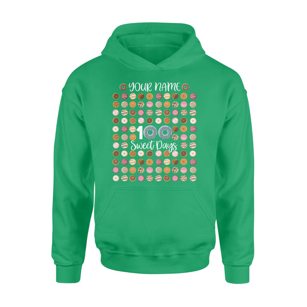 Custom shirt 100th day of school shirt, Happy 100th Day, 100 sweet days D02 NQS1266 - Standard Hoodie