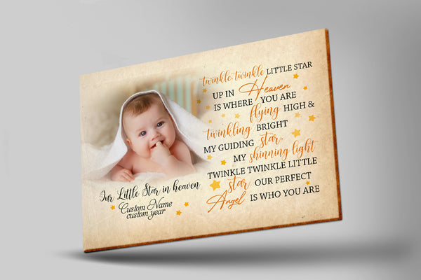 Memorial Canvas Personalized| My Shinning Light | Loss of Baby, Loss of Child, Infant Loss, Toddler, Child Loss Memorial Gifts| Remembrance Sympathy Gift for Grieving Mom| T1070