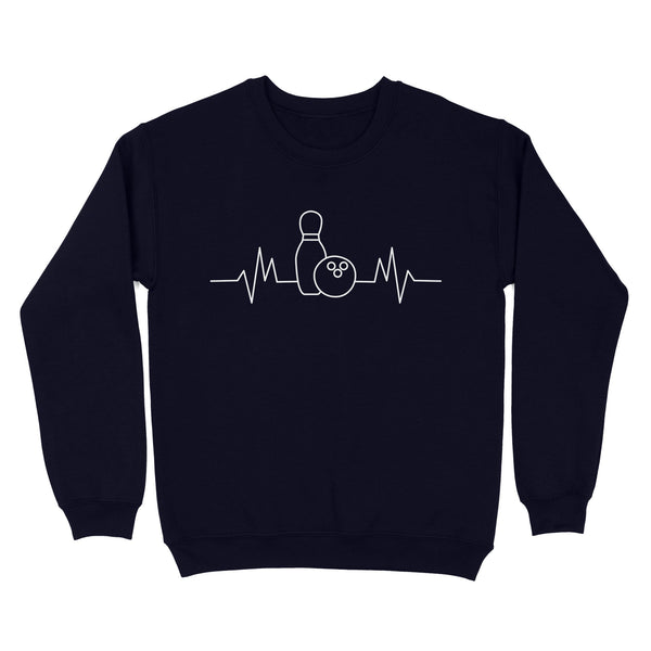 Bowling heartbeat Shirt, Bowling Addict sweatshirt, gift for bowlers NQS4619