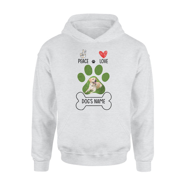 Peace love dog custom dog mom shirt, gift for dog lovers, happy mother's day dog mom D06 NQS1658 - Standard Hoodie