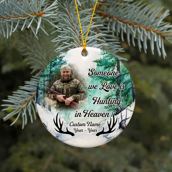 Gone Hunting In Heaven Ornament Personalized My Angel Dad Christmas Memorial Gift For Loss Of Father ODT84