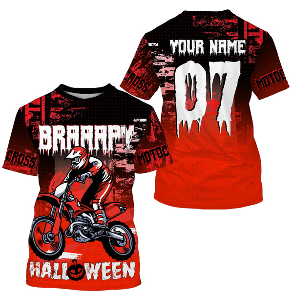 Braaapy Halloween personalized motocross jersey UPF30+ kids men women dirt bike costume for bikers NMS1042