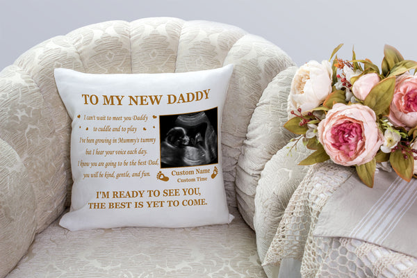 New Dad Personalized Pillow| First Father's Day Gift for Husband, Dad To Be, 1st Time Dad| JPL100