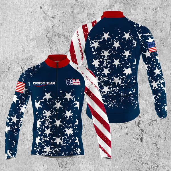 American Mens road cycling jersey Anti-UV US cycle gear 3 Pockets Custom team BMX MTB racing jersey| SLC66