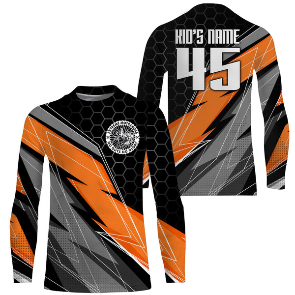 Orange custom motocross jersey UPF30+ dirt bike MX racing jersey adult&kid off-road motorcycle| NMS872