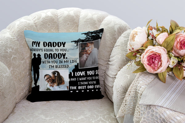 Dad Personalized Pillow (Insert Included) Fathers Day Gift I Love You So Daddy All-over Print Suede| NPL162