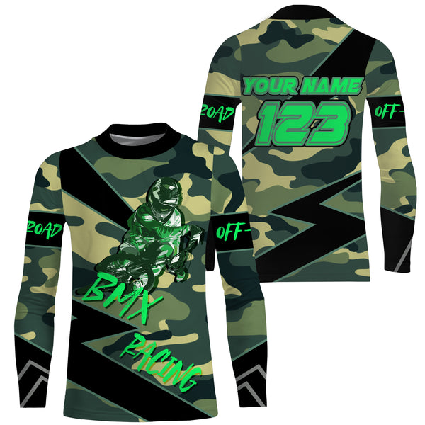 BMX motocross racing jersey Customized UPF30+ Off-road stunt riding Adult&Kid racewear Cycling gear| SLC56