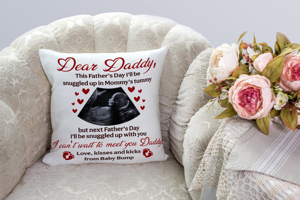 Personalized Pillow For New Dad| First Father's Day Gift for Husband, Dad To Be, 1st Time Dad| JPL79