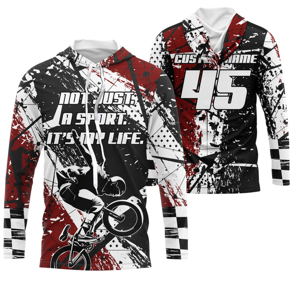 BMX Life Red extreme BMX custom jerseys UPF30+ Off-road shirt Cycling gear BMX clothing youth| SLC83