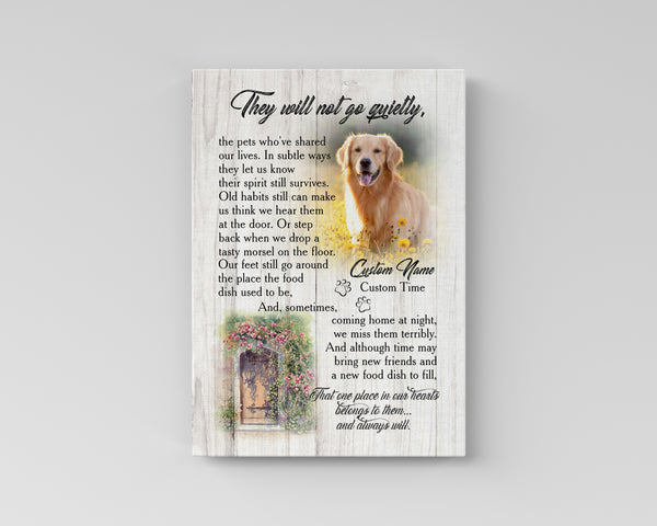 Personalized Dog Memorial Canvas| Memorial Pet Canvas Wall Art, In Memory of Dog, Loss Pet Gift for Pet Owner, Sympathy Gift for Loss Dog, Dog Owner, Dog Remembrance| JCD788