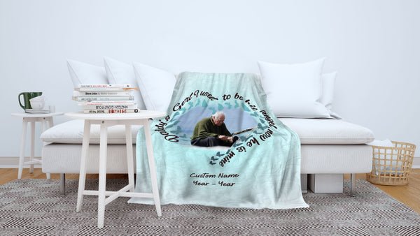 Dad Memorial Blanket - Daddy's Girl Now He is My Angel| Dad Remembrance Throw, Sympathy Memorial Gift for Loss of Father, Dad Condolence Bereavement Gift| N2118