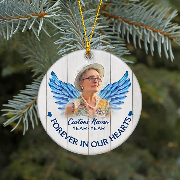 Personalized Memorial Ornament Christmas In Heaven Remembrance Gift For Loss Of Loved One Mom Dad ODT45