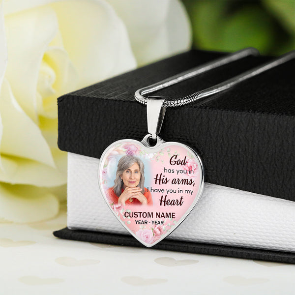 Personalized memorial necklace| In loving memory jewelry| in heaven keepsake gift for loss loved one NNT39