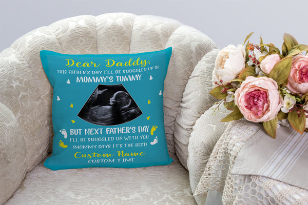 Personalized Pillow For New Dad| First Father's Day Gift for Husband, Dad To Be, 1st Time Dad Gift| JPL78