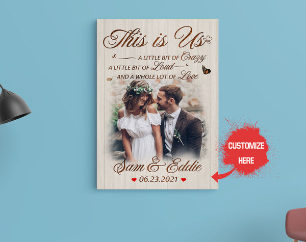 Anniversary Canvas| This Is Us Wall Art Custom Canvas| Gift for Wedding Anniversary, Valentine's Day, Mother's day, Father's Day| Birthday Gift for Wife Husband Gift for Christmas JC474