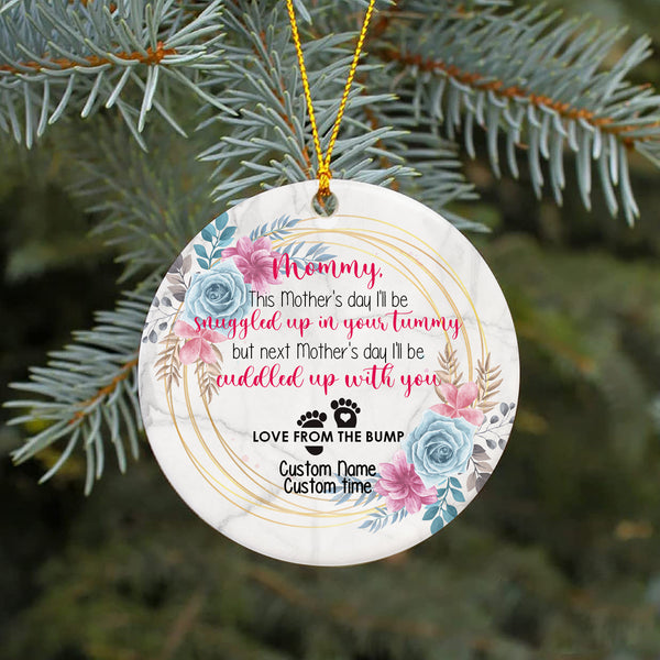 New Mom Ornament| Custom Happy First Mothers Day Gift| Gift for New Mom, Mom To Be, Expecting Mother| JOR120