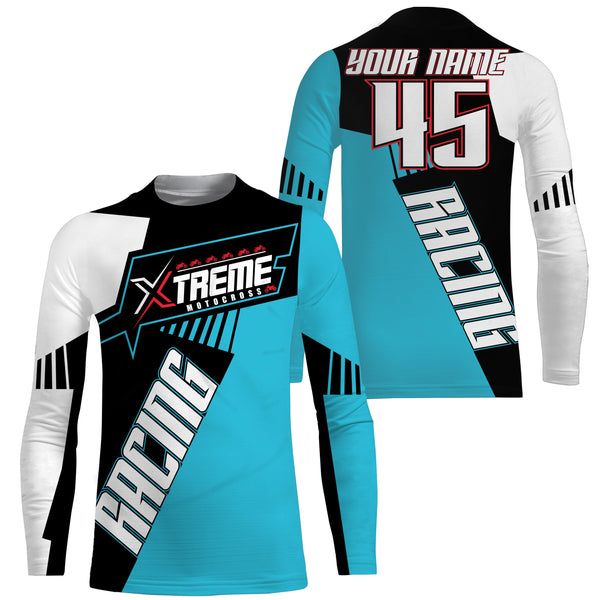 Adult&Kid Extreme Motocross racing jersey UPF30+ personalized dirtbike long sleeve off-road bikers NMS1077