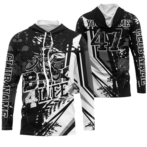 BMX 4 Life black BMX racing jersey UPF30+ sun shirt Custom Adult Youth cycling motocross racewear| SLC132