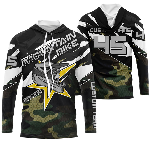 Camo mountain biking jersey Adult Kid cycling gear UPF30+ sun shirt Youth MTB motocross racewear| SLC134