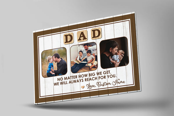 Personalized Canvas for Dad| Father's Day Gift for Husband, Dad Birthday Gift for Father| JC897