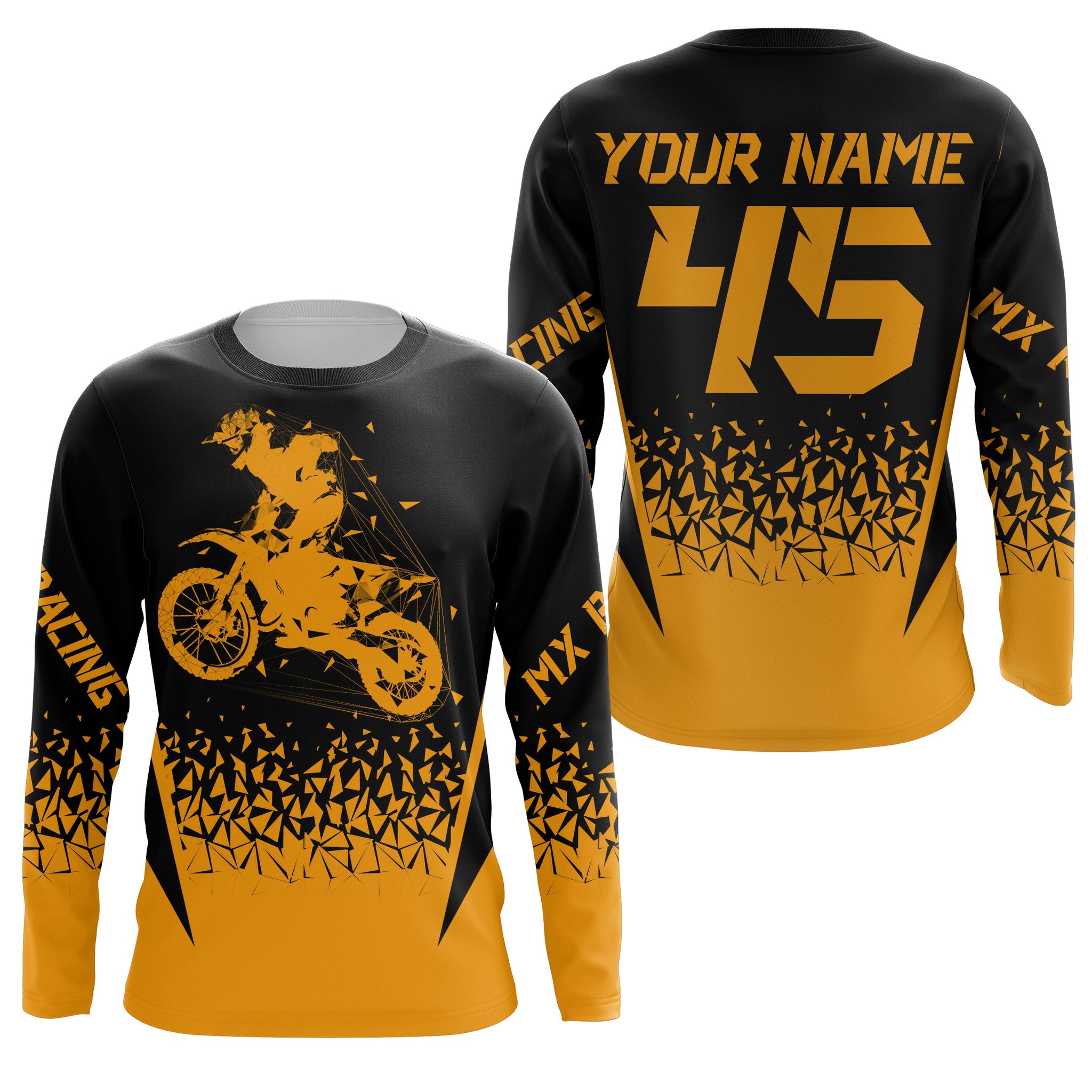 MX racing jersey personalized motocross UPF30+ adult&kid orange dirt bike off-road motorcycle| NMS875