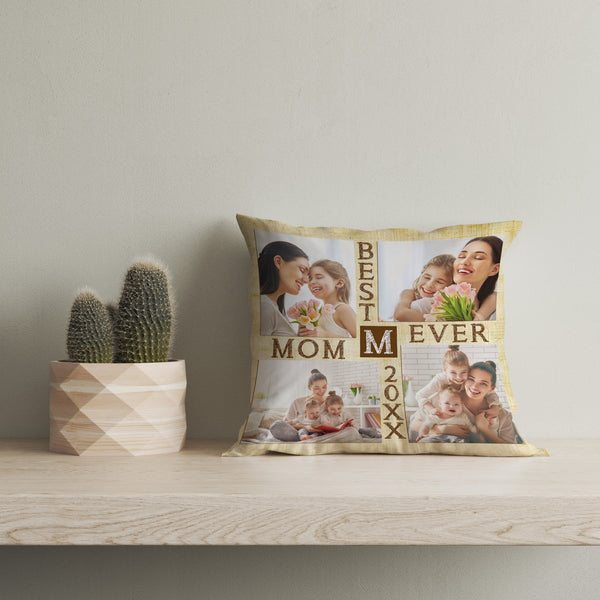 Best Mom Ever Personalized Pillow, New Mom Mother's Day Birthday Christmas Present Gift| NPL25