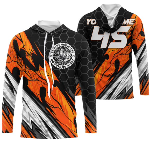 Extreme Motocross jersey custom UPF30+ men women kid No Guts No Glory dirt bike motorcycle shirt NMS996