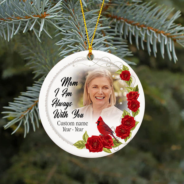 Mom Remembrance Ornament Personalized Christmas Memorial Gift For Loss Of Loved One Mother In Memory ODT49