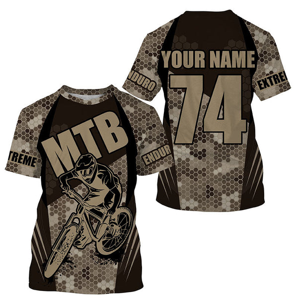 Personalized adult kid MTB jersey Custom UPF30+ Camouflage mountain bike riding shirt Cycling gear| SLC201