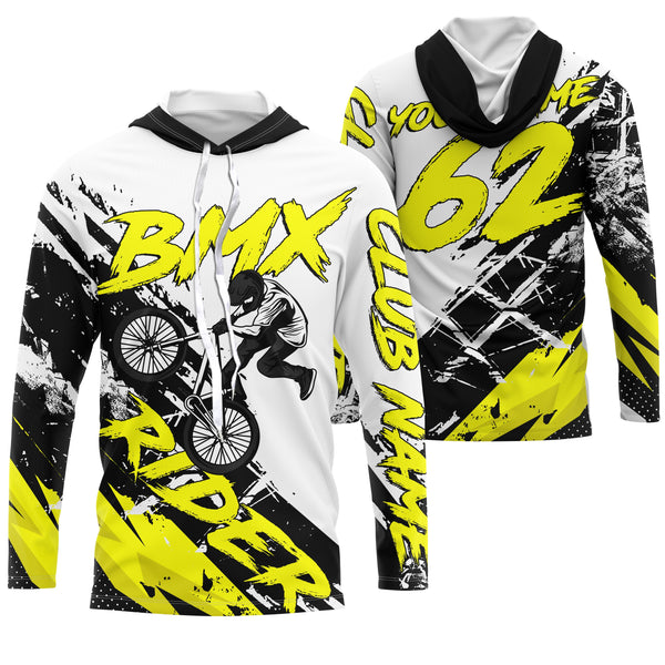 Yellow BMX custom jerseys UPF30+ Off-road rider shirt Cycling gear BMX clothing youth| SLC85