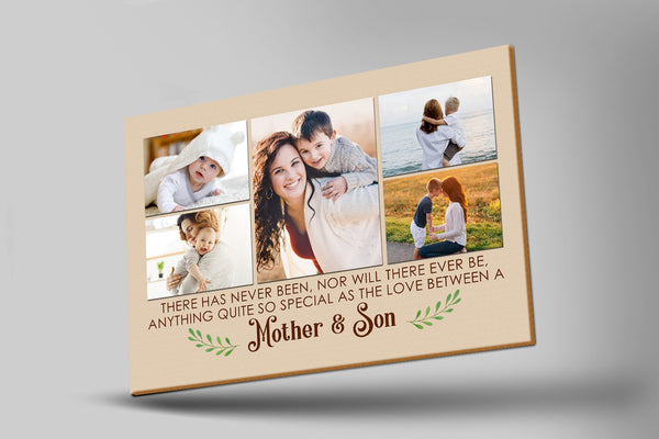 Custom Canvas for Mom| Mother and Son Photo Collage Wall Art| Mom Gift for Mother's Day Gift JC844