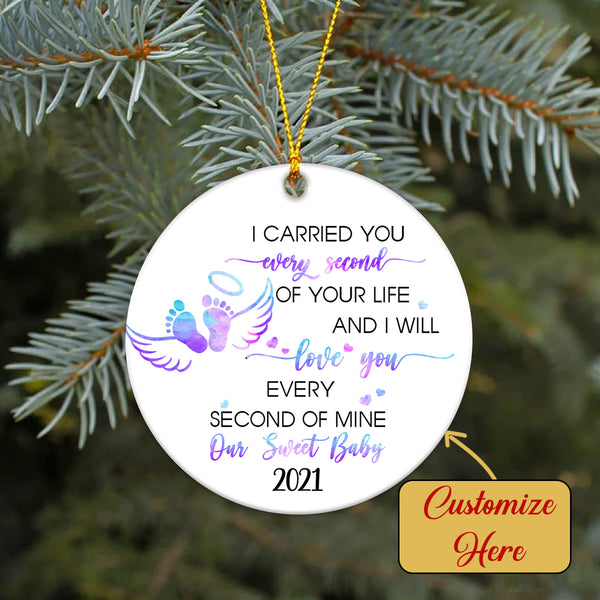 Miscarriage Memorial Ornament - Christmas Remembrance for Loss of A Child, Pregnancy Loss Sympathy Gift, Stillbirth Bereavement| NOM134