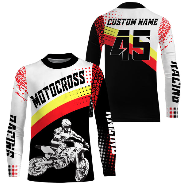 Custom motocross jersey UPF30+ men women kid dirt bike racing shirt offroad motorcycle long sleeve NMS1002