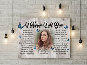 Personalized Memorial Canvas for Loss of Loved one, Sympathy Gift for Loss of Sister Daughter Mom - I Never Left You- VTQ133