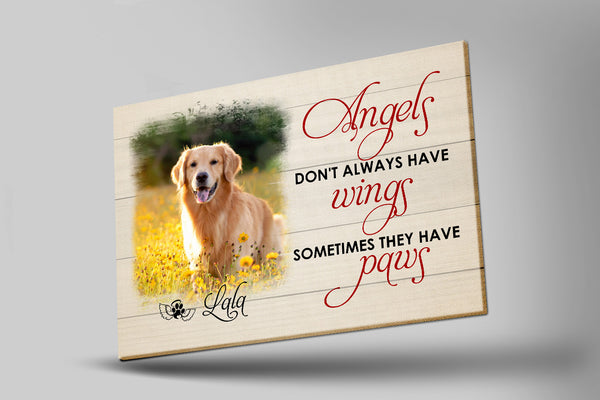 Customized Pet Memorial Gift Don't Cry For Me Canvas Loss Dog Gift Sympathy Gifts for Dog in Heaven AP15