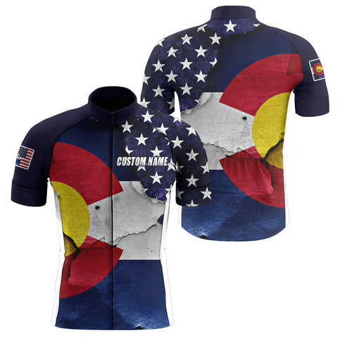 Colorado men/women cycling jersey with 3 pockets American bike shirt UPF50+ mountain bike BMX gear| SLC170