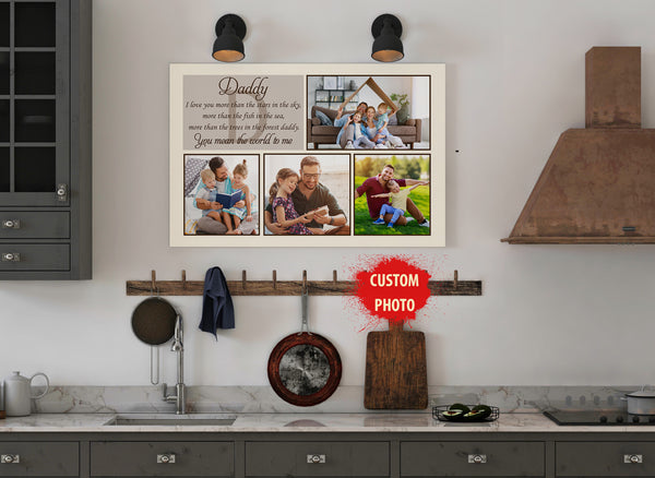 Personalized Canvas Father's Day Gift for Dad, Gift for Father, Dad  Photo Collage Canvas, Dad Birthday JC895