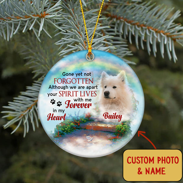 Pet Memorial Ornament - Forever in Our Hearts, Pet Loss Ornament, Remembrance Loss of Dog, Loss of Cat, Sympathy Gift for Dog Owners| NOM120